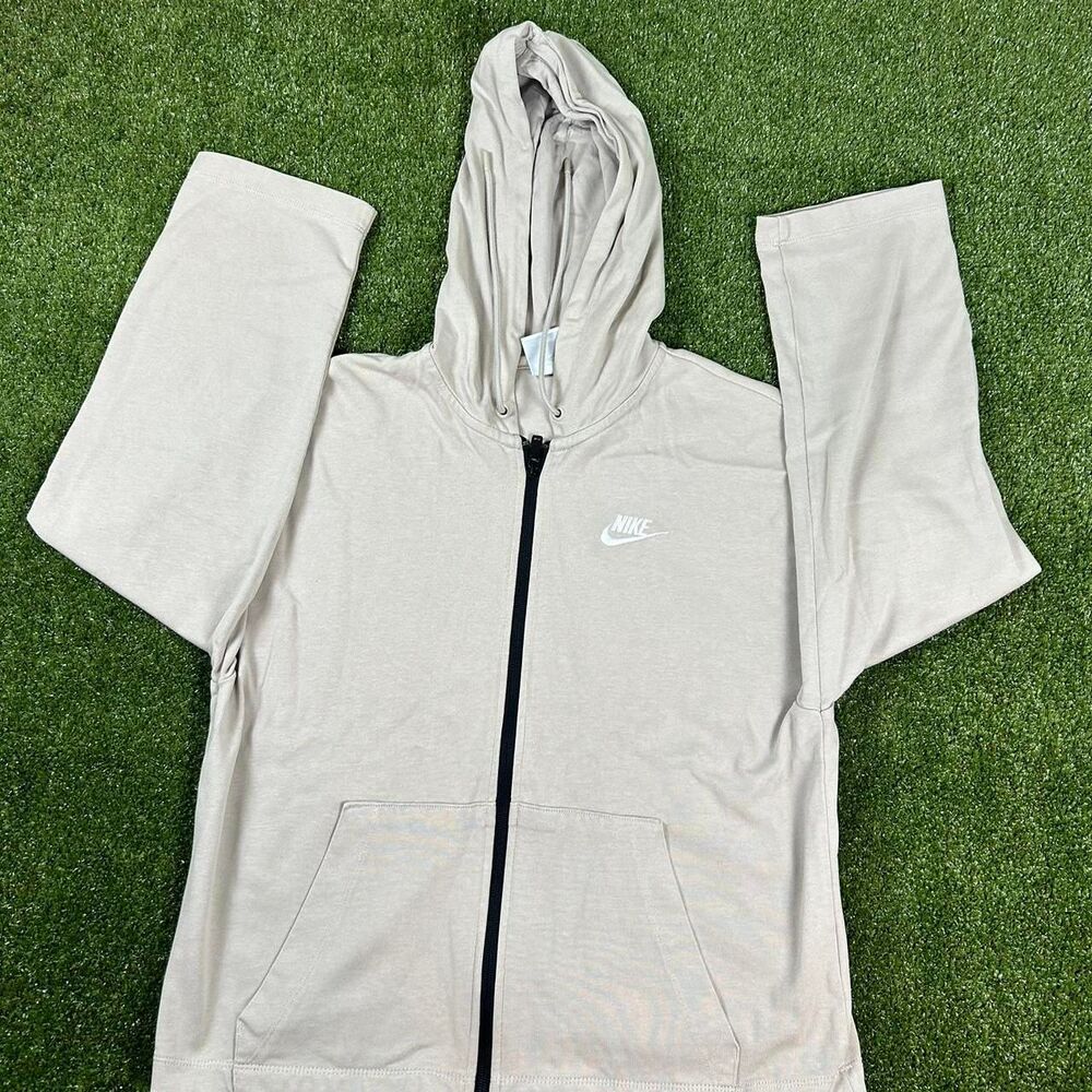 Nike Men's Cream and Tan Hoodie